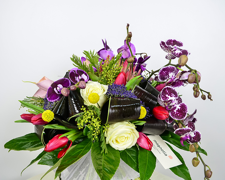 Exotic coloured bouquet