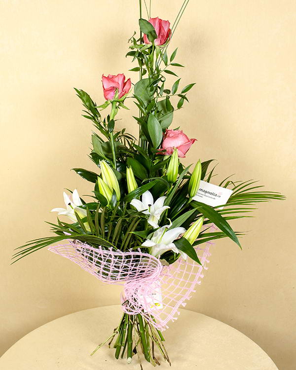 Bouquet imperial lily and roses