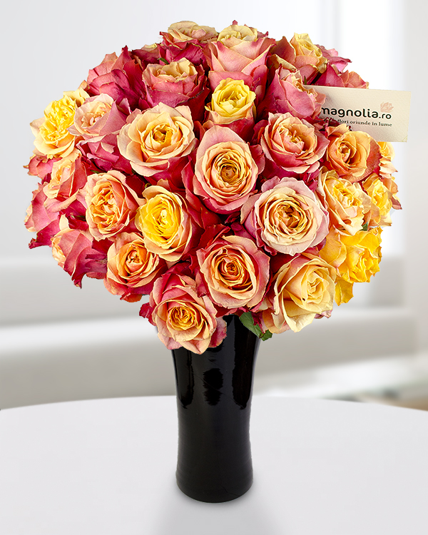 Bouquet with 49 orange Roses