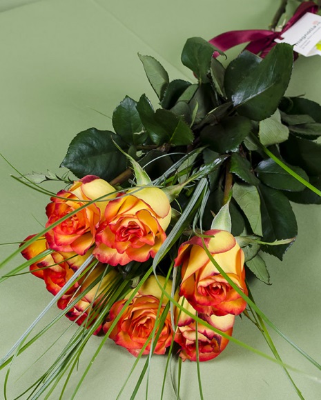 Bicolored roses bouquet
