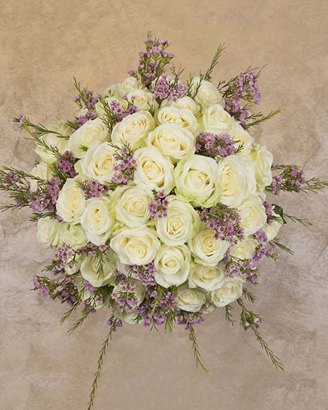 Luxury bouquet with white roses