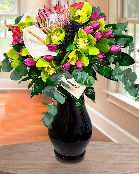 Bouquet with exotic flowers