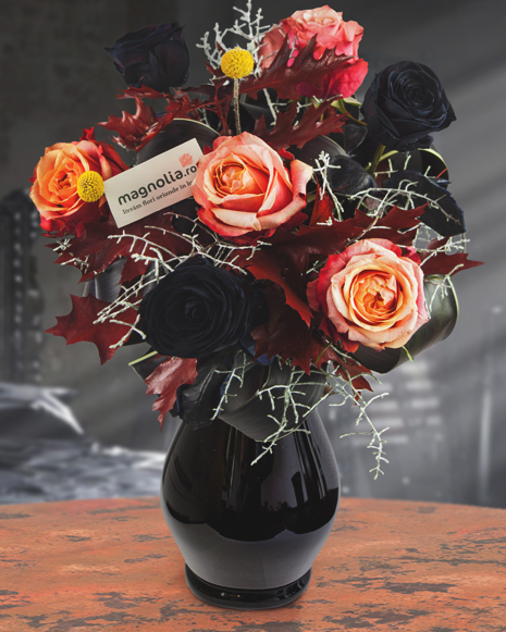 Black roses bouquet