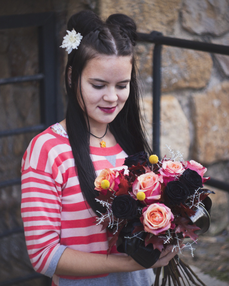 Black roses bouquet