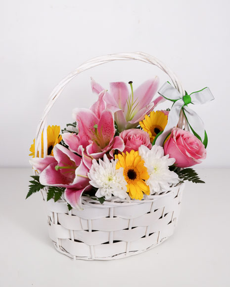 Delicate flower basket