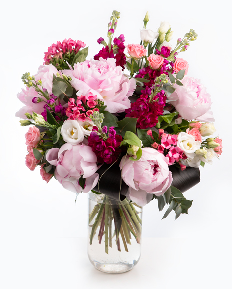 Bouquet of pink peonies