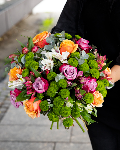 Mix bouquet with fresh flowers