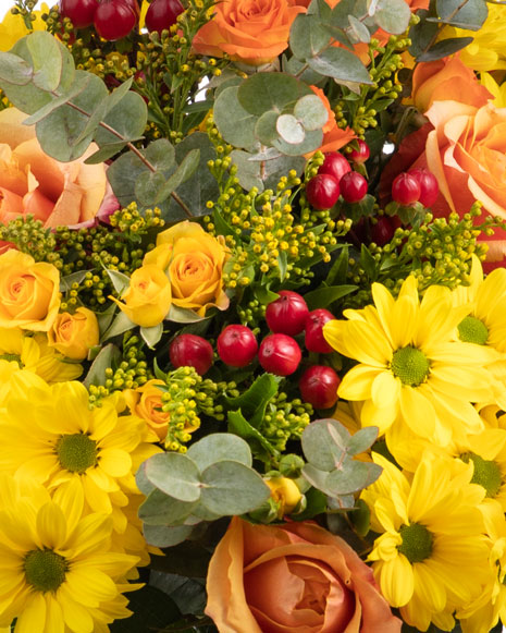 Bouquet with yellow and orange flowers