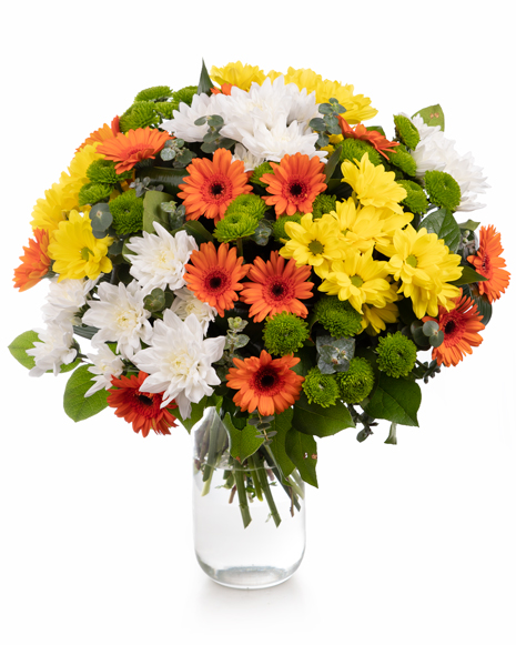 Buchet crizanteme si gerbera