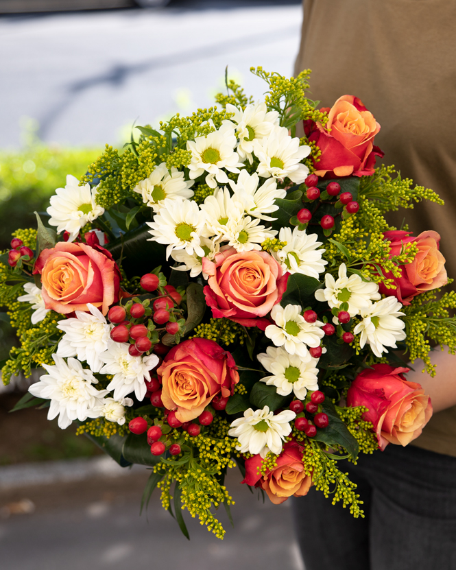 Chrysanthemums autumn bouquet