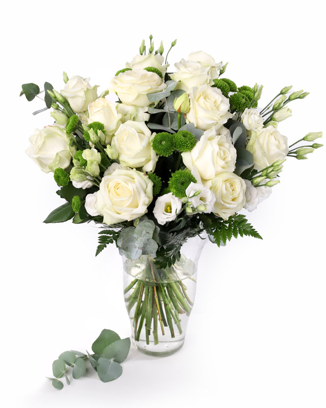Winter bouquet of white flowers