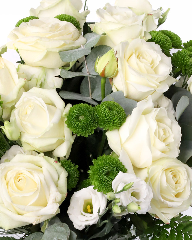 Winter bouquet of white flowers