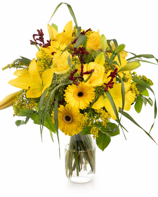 Yellow flowers bouquet