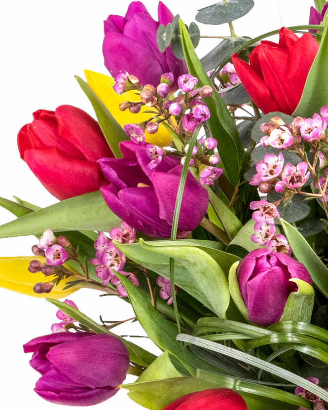 Colorful Spring flowers bouquet