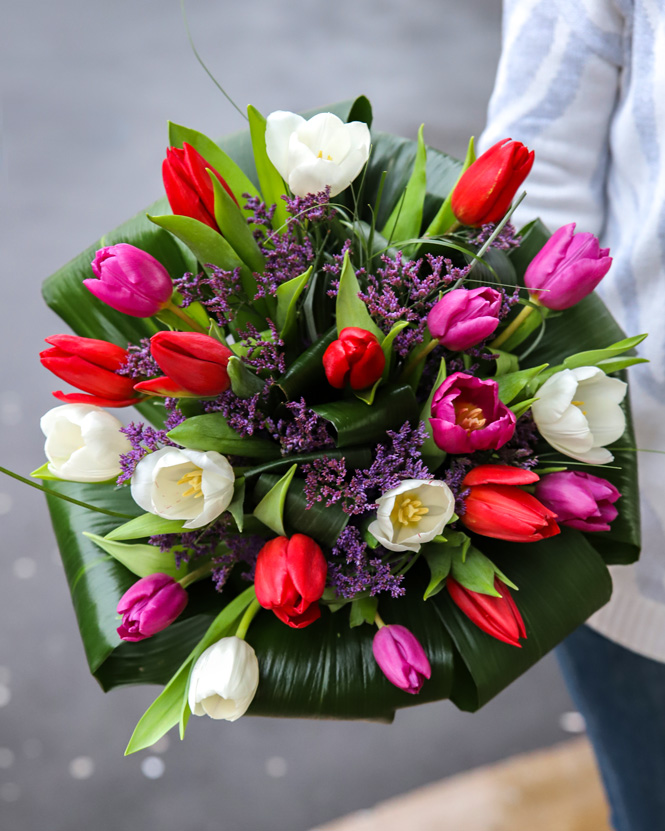 Colorful tulip bouquet