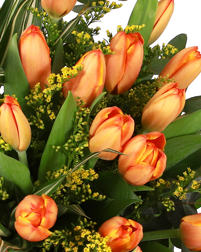 Orange tulip bouquet