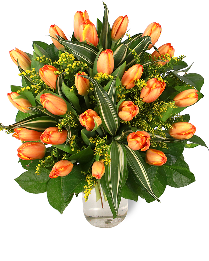 Orange tulip bouquet