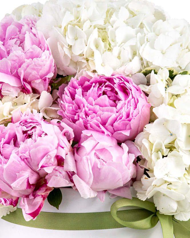 Peony and Hydrangea arrangement