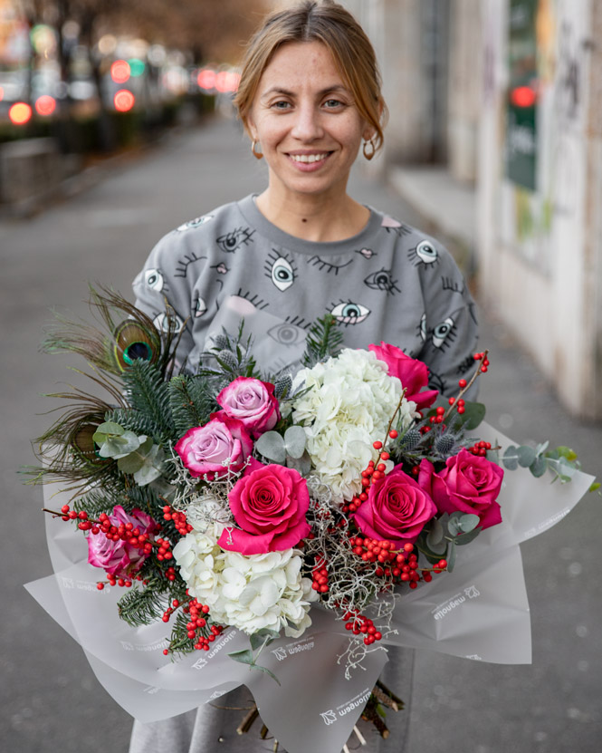 ”Pink Floyd” winter bouquet