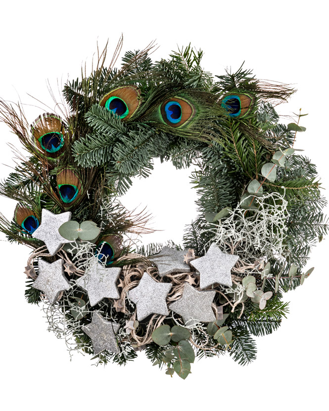 ”Shiny Stars” Christmas wreath