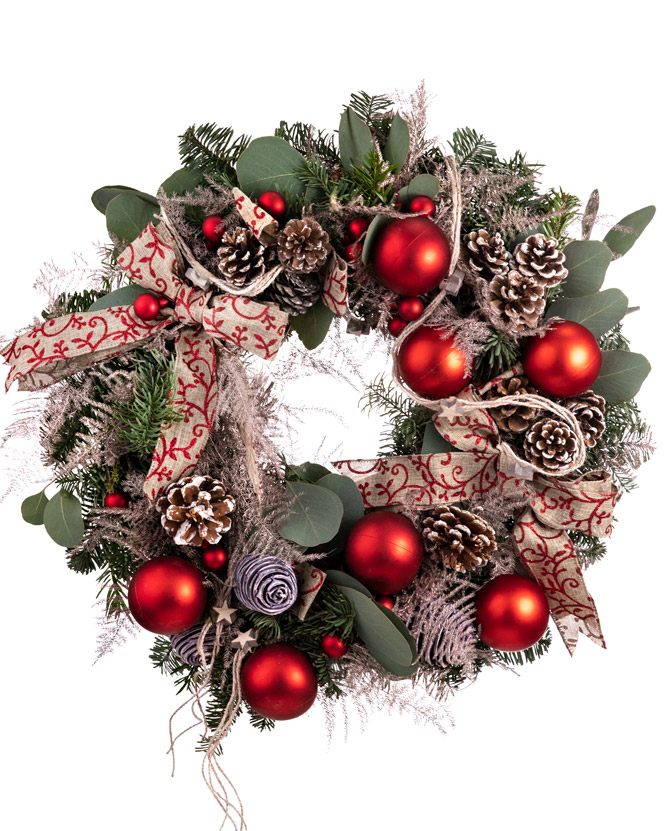 ”Welcome Christmas” wreath
