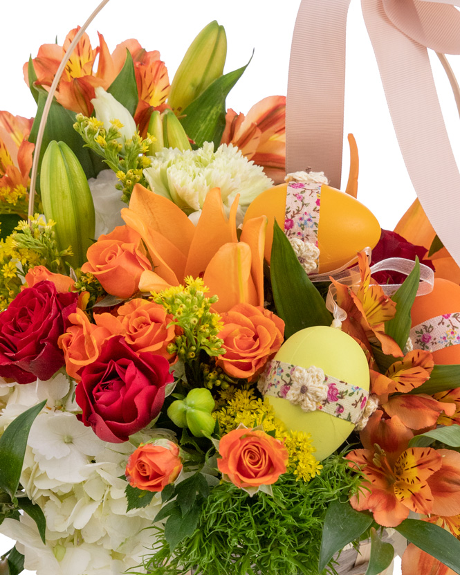 „Good energy” Easter flower basket