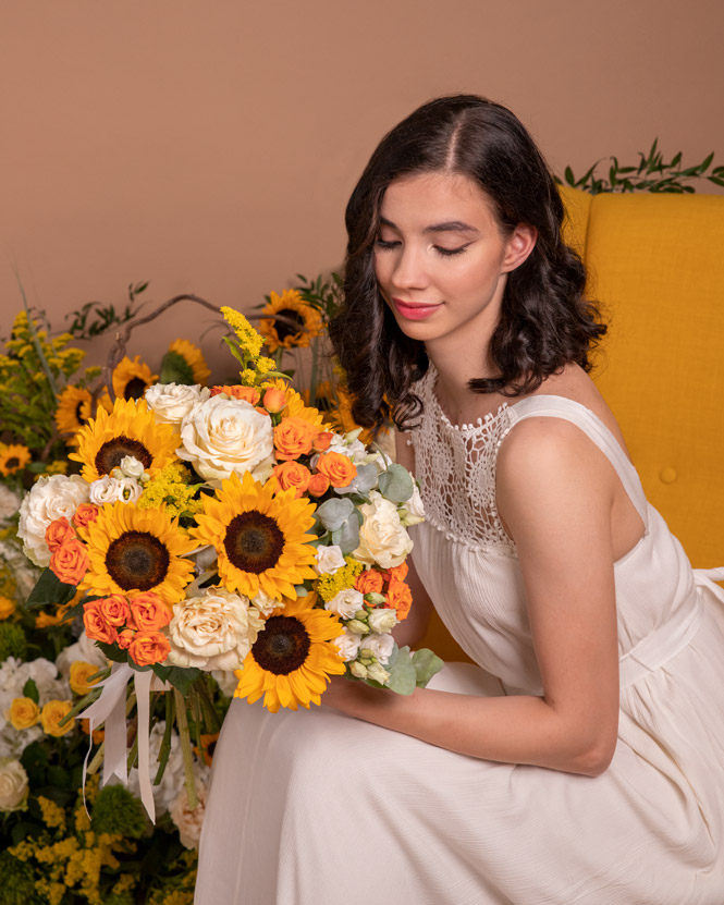 Joyful sunflower bouquet