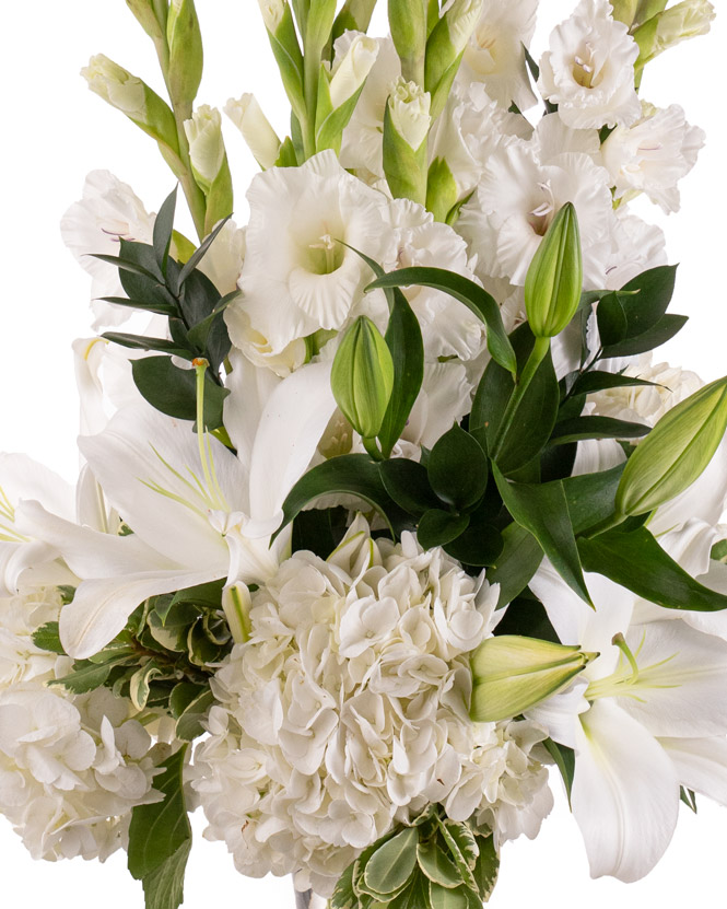 White gladiolus bouquet