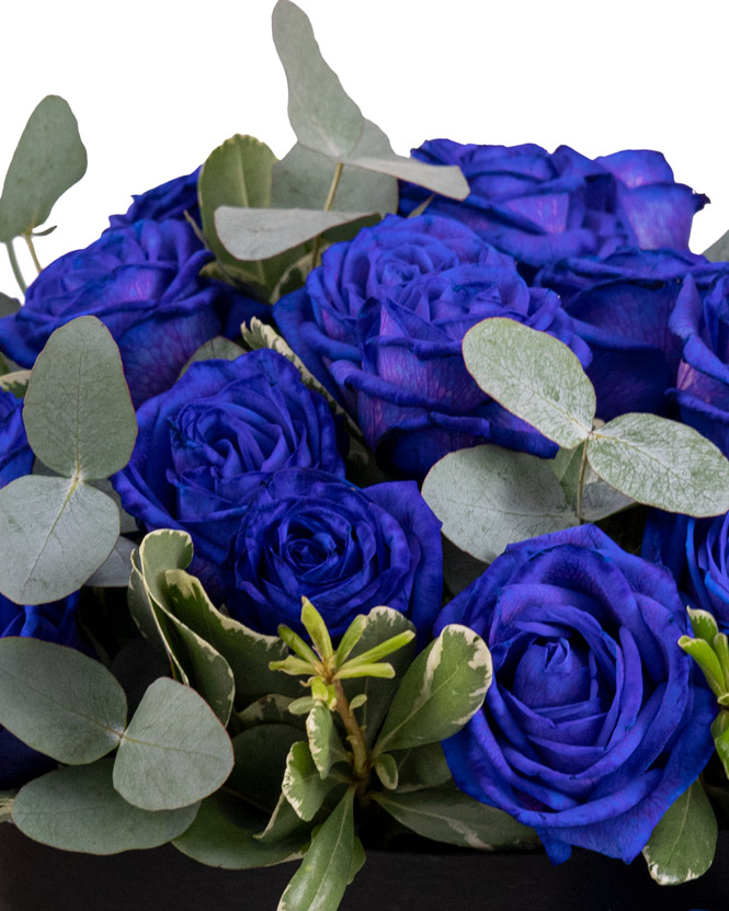 Aranjament trandafiri albaștri „Royal Blue”