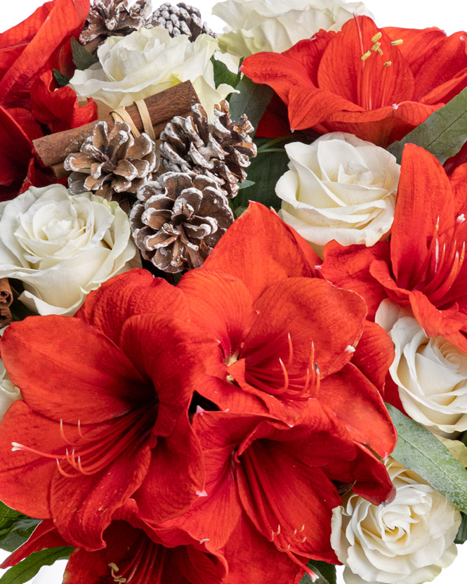 Christmas bouquet with fir cones