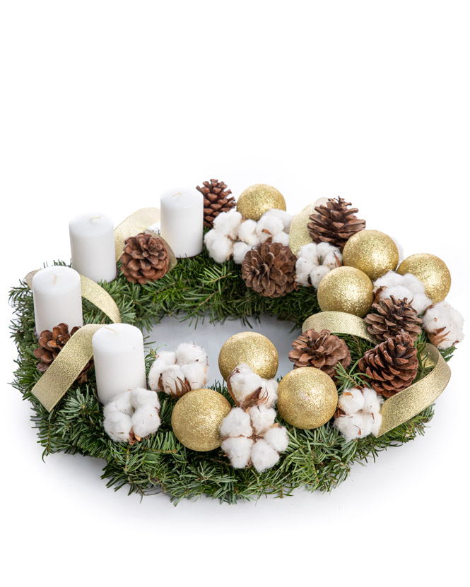 Advent wreath with candles