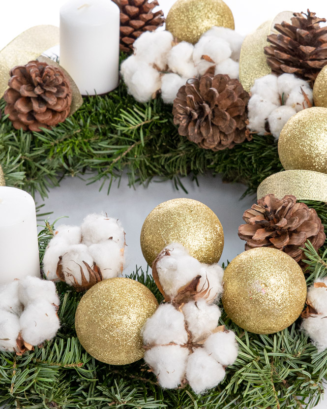 Advent wreath with candles