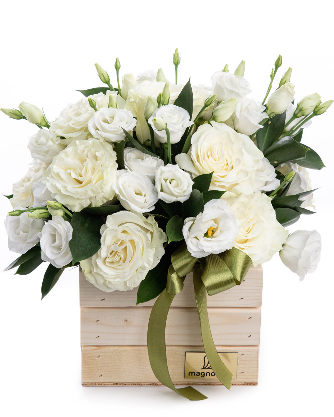  White roses and eustoma arrangement