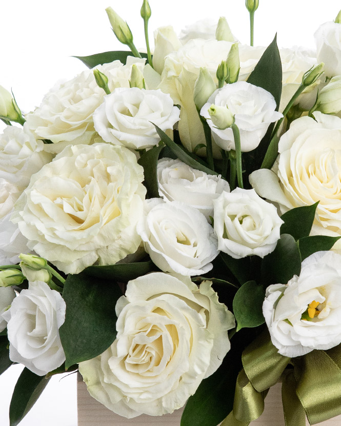  White roses and eustoma arrangement