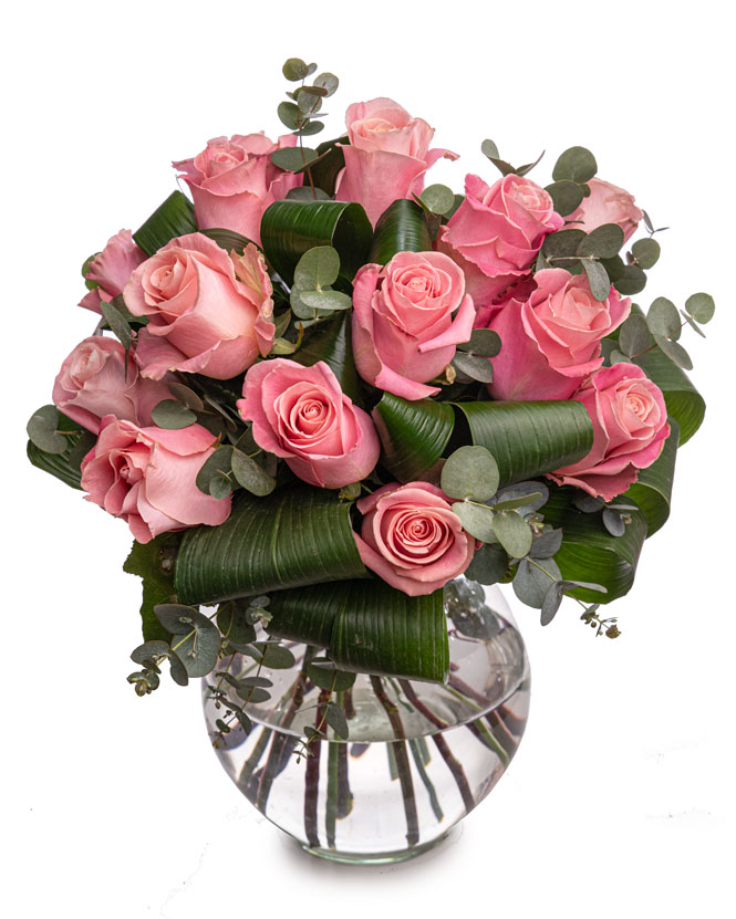 Flori de Dragobete - Buchet cu 19 Trandafiri Roz