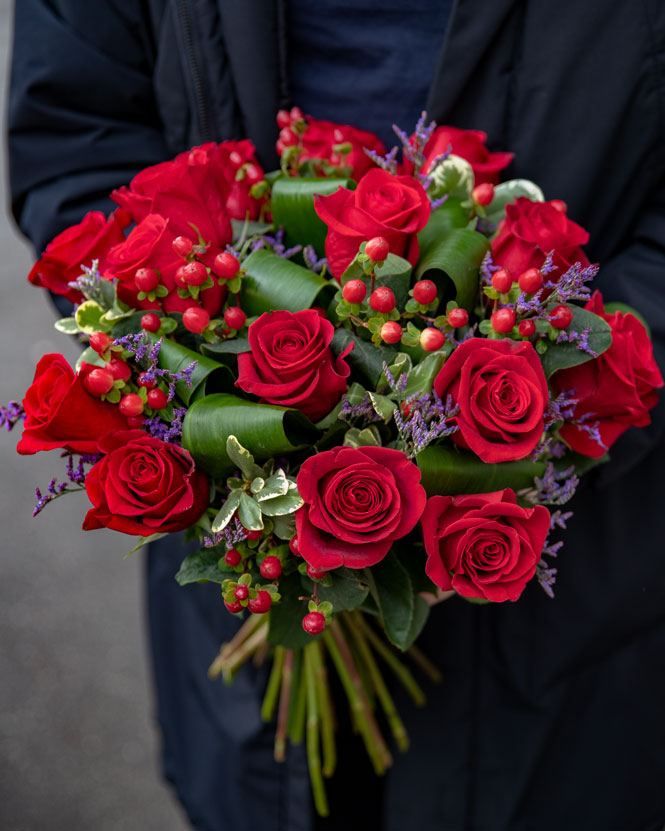 Rose velvet bouquet