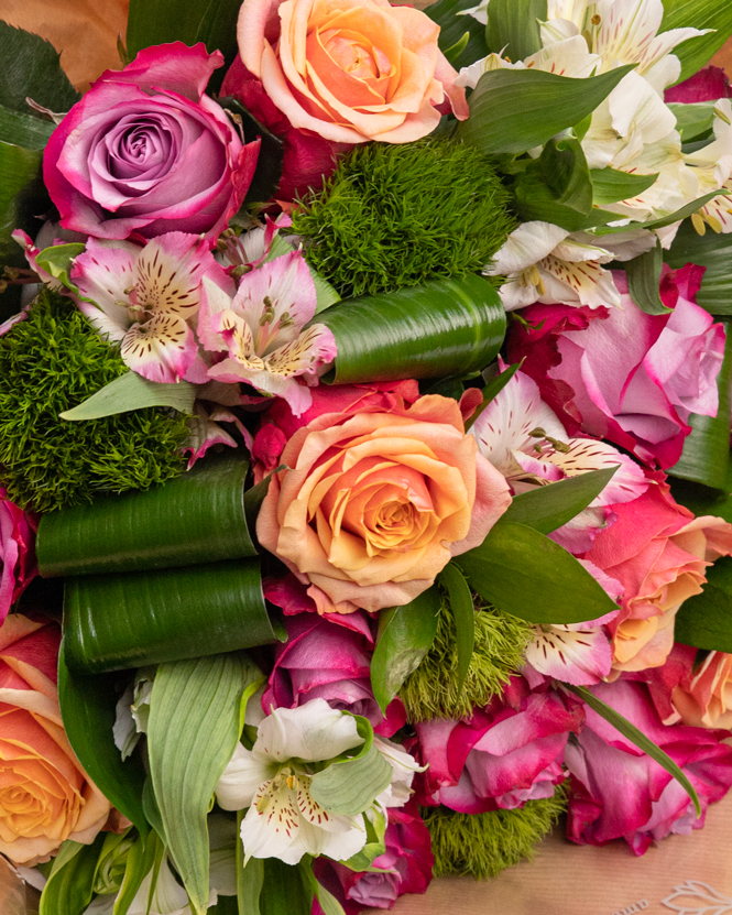 Colorful rose bouquet