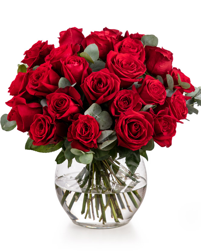 Classic red rose bouquet