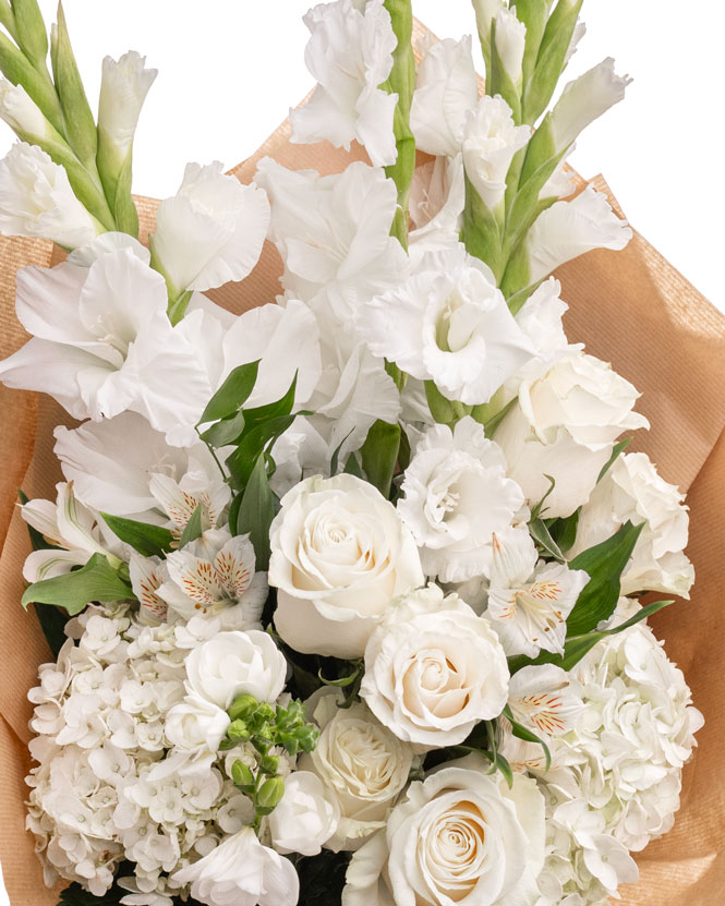 White gladiolus bouquet