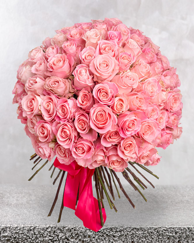 101 Pink Roses Bouquet