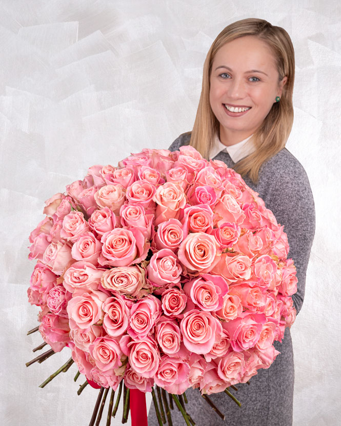 101 Pink Roses Bouquet