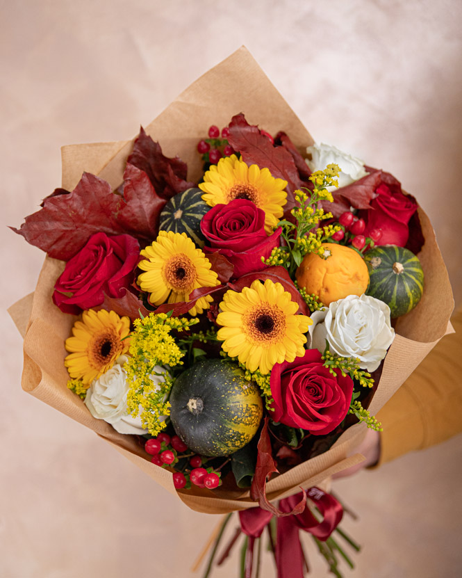 Colorful autumn bouquet