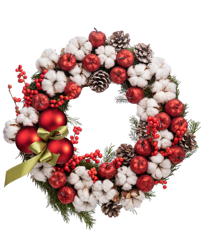 Christmas wreath for winter decoration