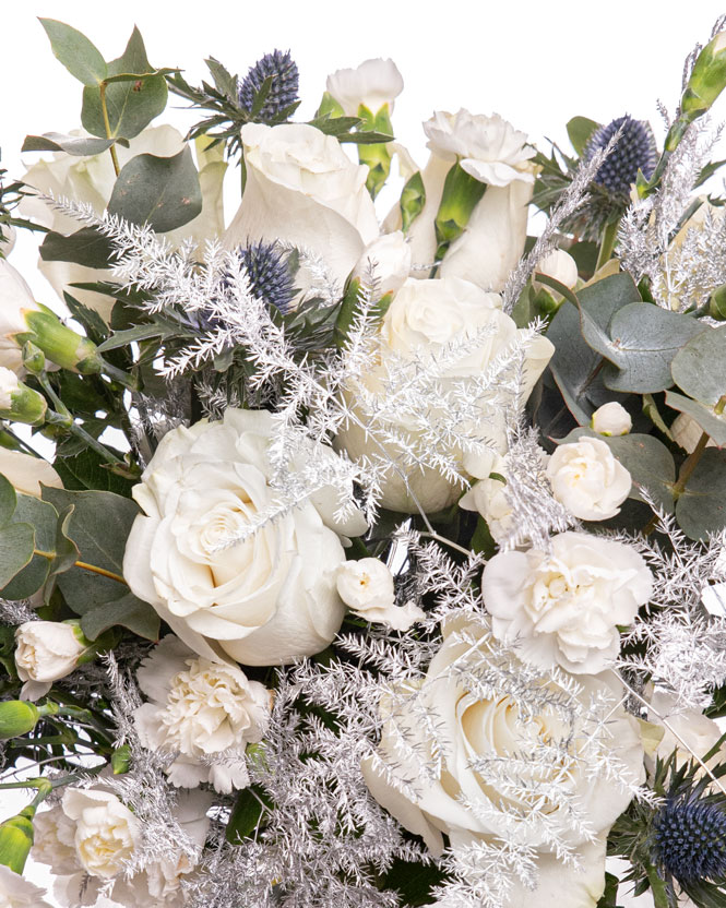 Buchet clasic cu flori albe