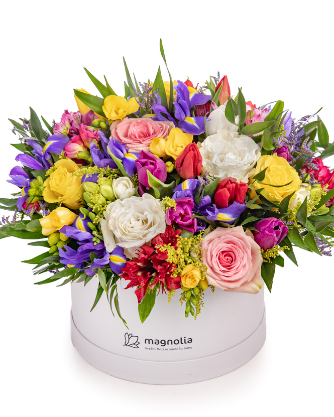 Aranjament floral „Colorful Gift”