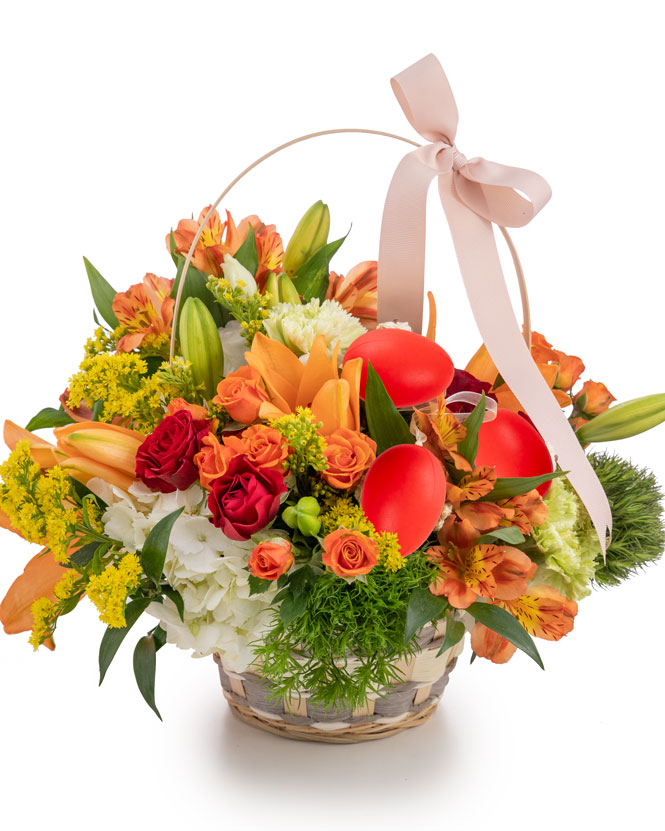 „Good energy” Easter flower basket