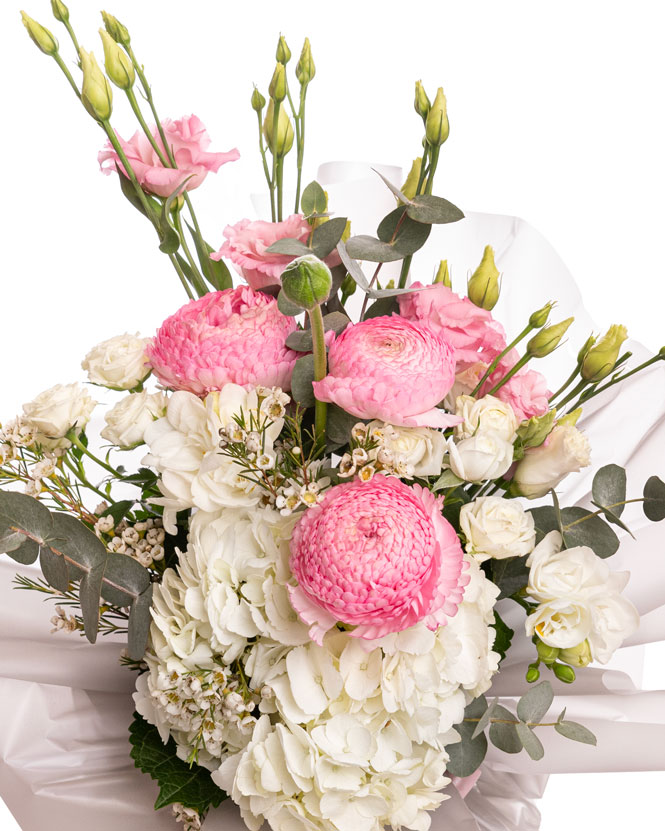 Ranunculus and Hydrangea Bouquet