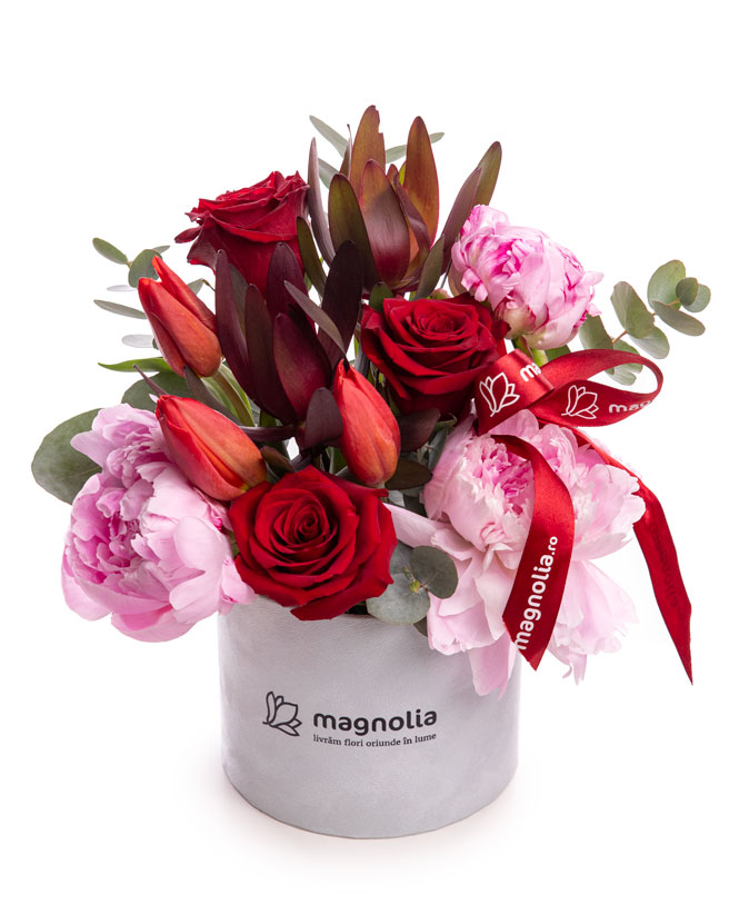 Peony and Rose Arrangement