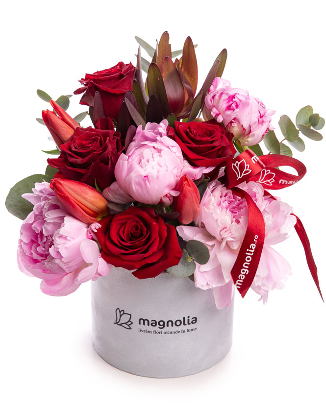 Pink Peony and Rose Arrangement