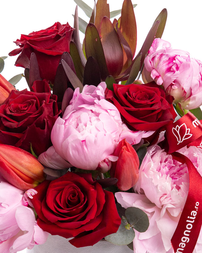 Pink Peony and Rose Arrangement